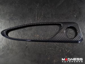 Alfa Romeo Giulia Interior Door Handle Surround Trim Kit - Carbon Fiber - Feroce Carbon